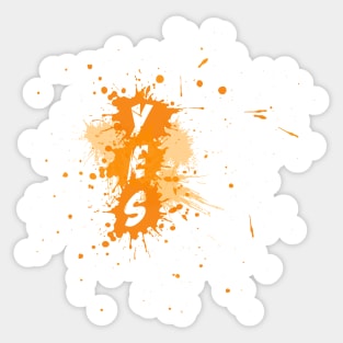 YES Splash | Version Orange Sticker